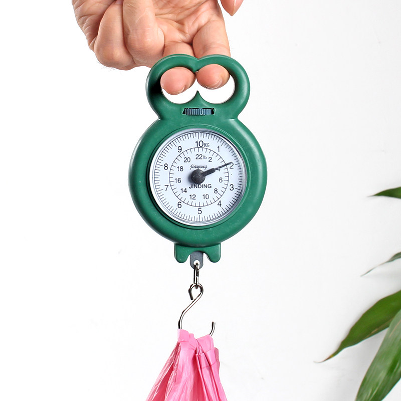 家用便携迷你手提公斤秤厨房买菜手拎称重弹簧小秤吊秤挂秤手钩秤