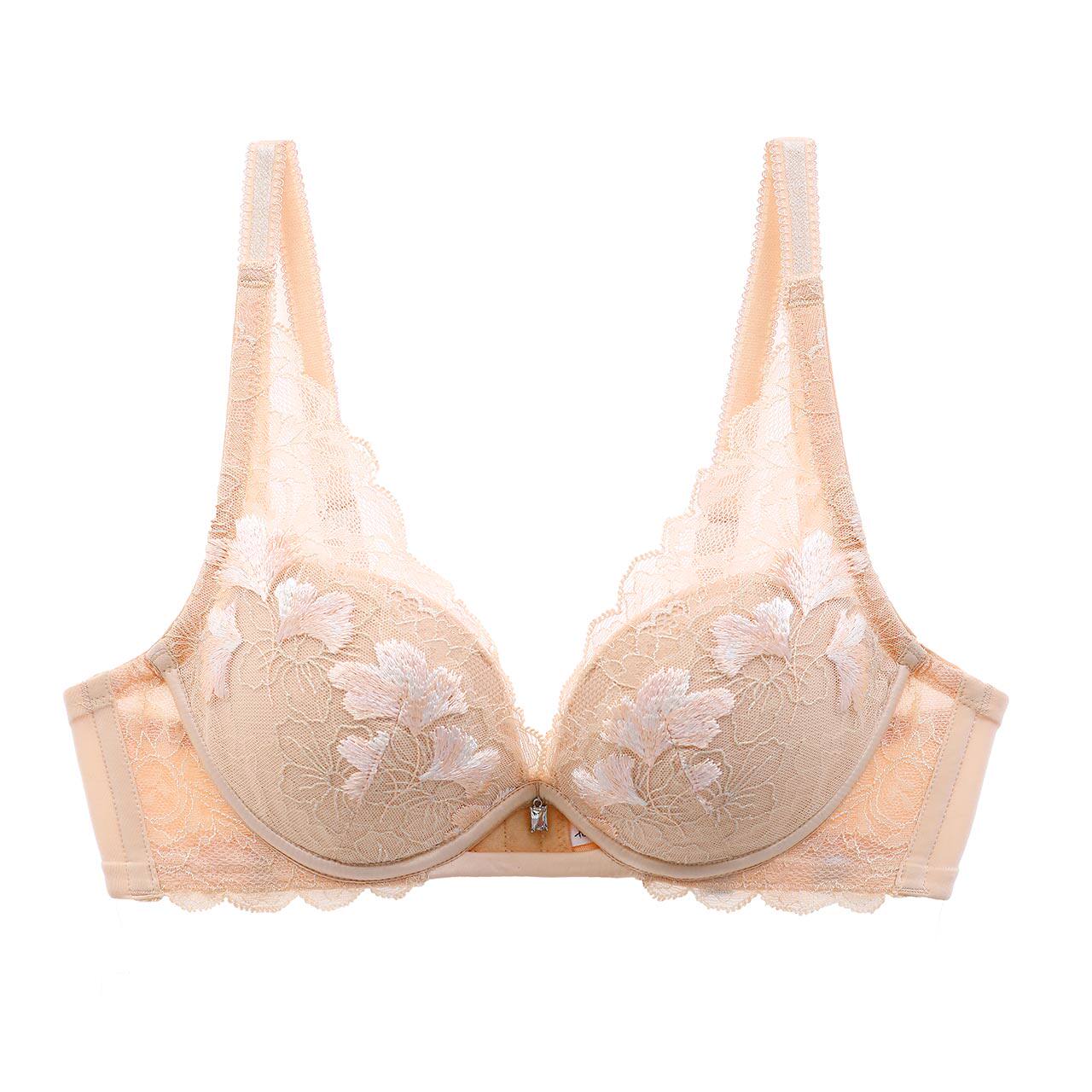 欧迪芬商场同款女内衣蕾丝刺绣胸罩性感小胸聚拢文胸