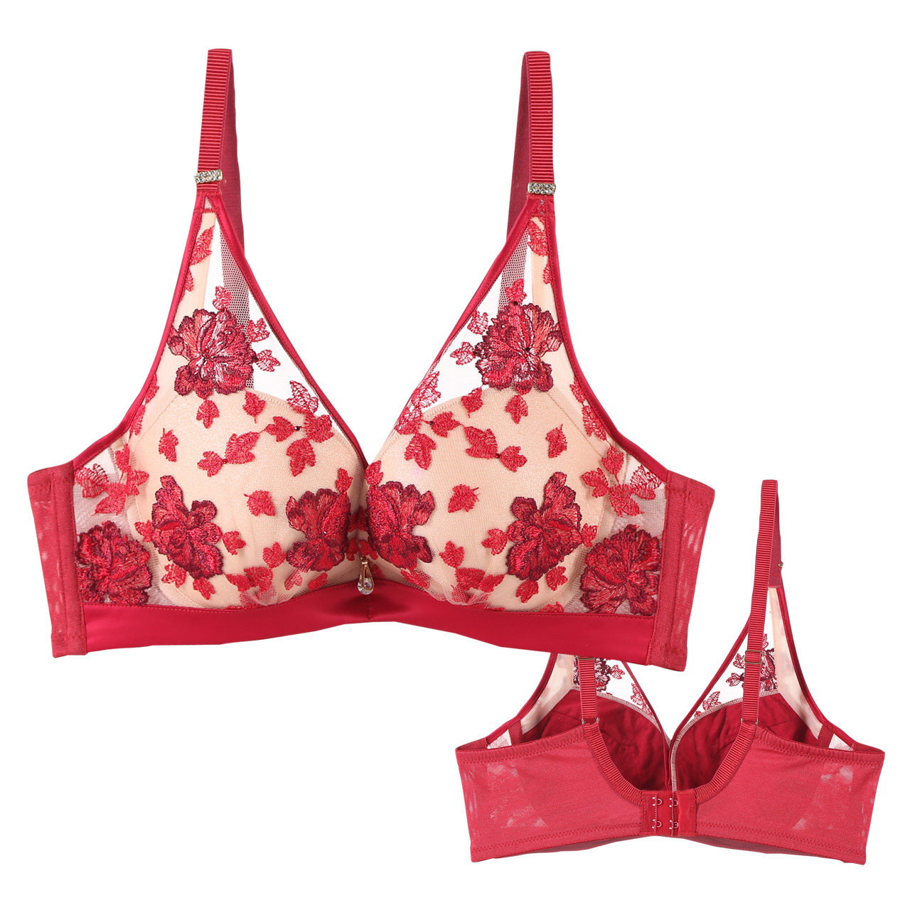 胸衣上托胸罩bra深v性感内衣女聚拢文胸ob8107 - 欧迪芬内衣旗舰店