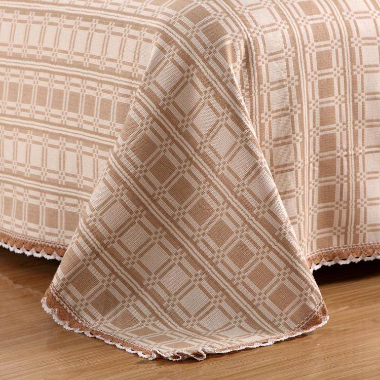 件套三件田园棉手织老粗粗布豪华贴身床单线毯凉席