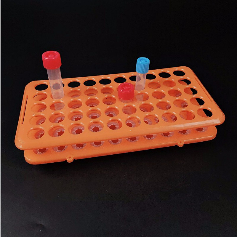 5-15ml多功能离心管架带硅胶垫50孔采血管离心管塑料试管架子18mm