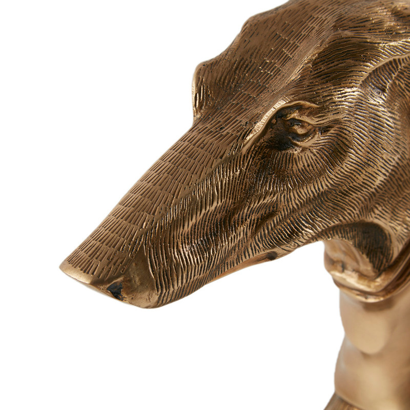 harborhouse创意品质家居摆设灵缇头像黄铜装饰摆件