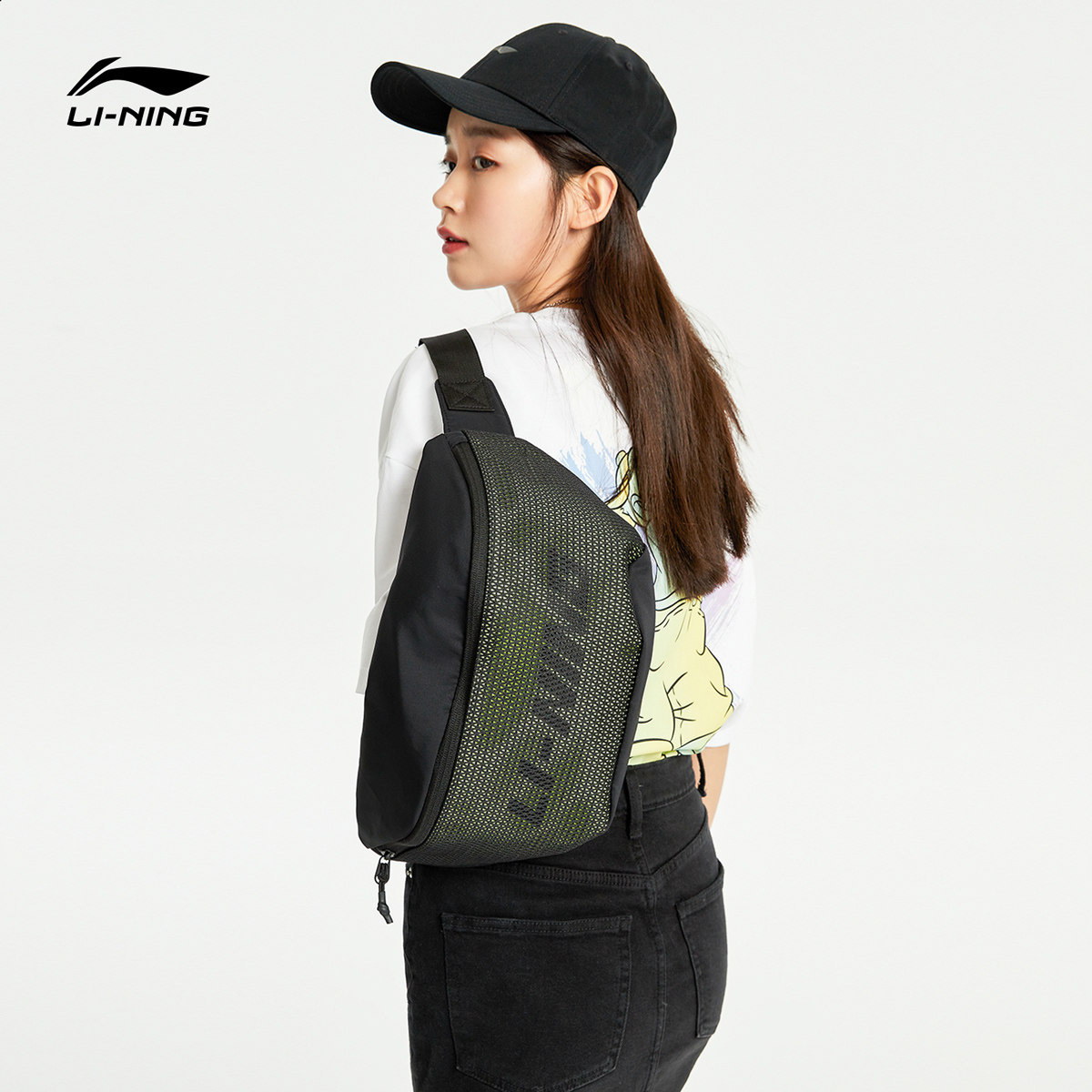 李宁腰包男包女包2021新款运动时尚系列运动包ablr142