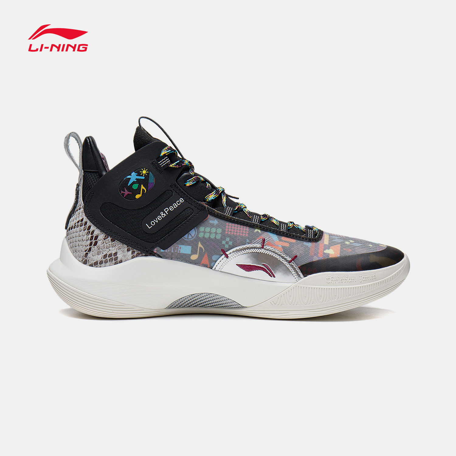 球鞋李宁beng篮球cj-1摇滚乐男鞋实战中帮减震篮球鞋