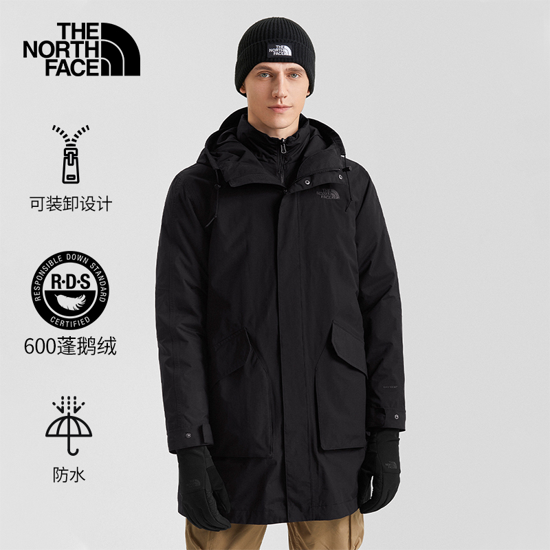 爱打扮(www.idaban.cn)，TheNorthFace北面三合一冲锋衣男户外防水保暖秋季上新|7QT5