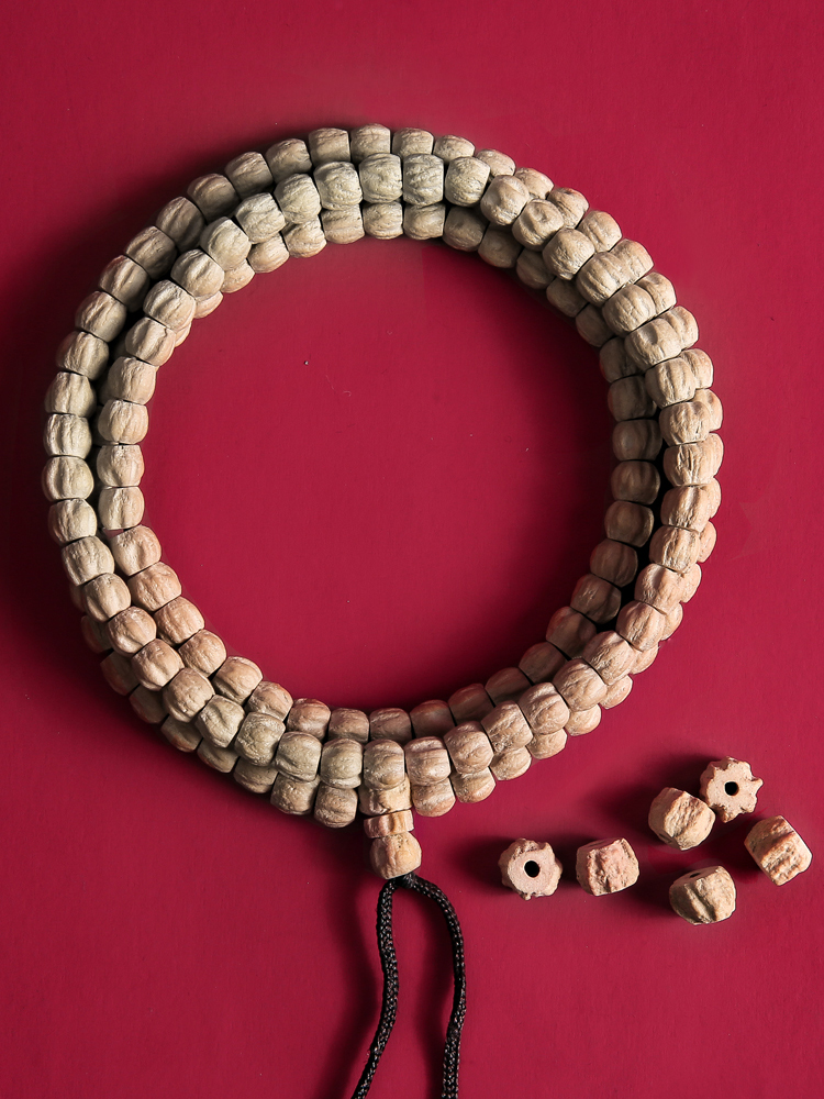 热振寺百香籽手串108颗雕刻直切顺纹文玩佛珠深坑佛珠