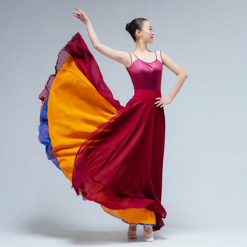 舞蹈现代舞演出服独舞中国国风古典飘逸走马同款民族服装