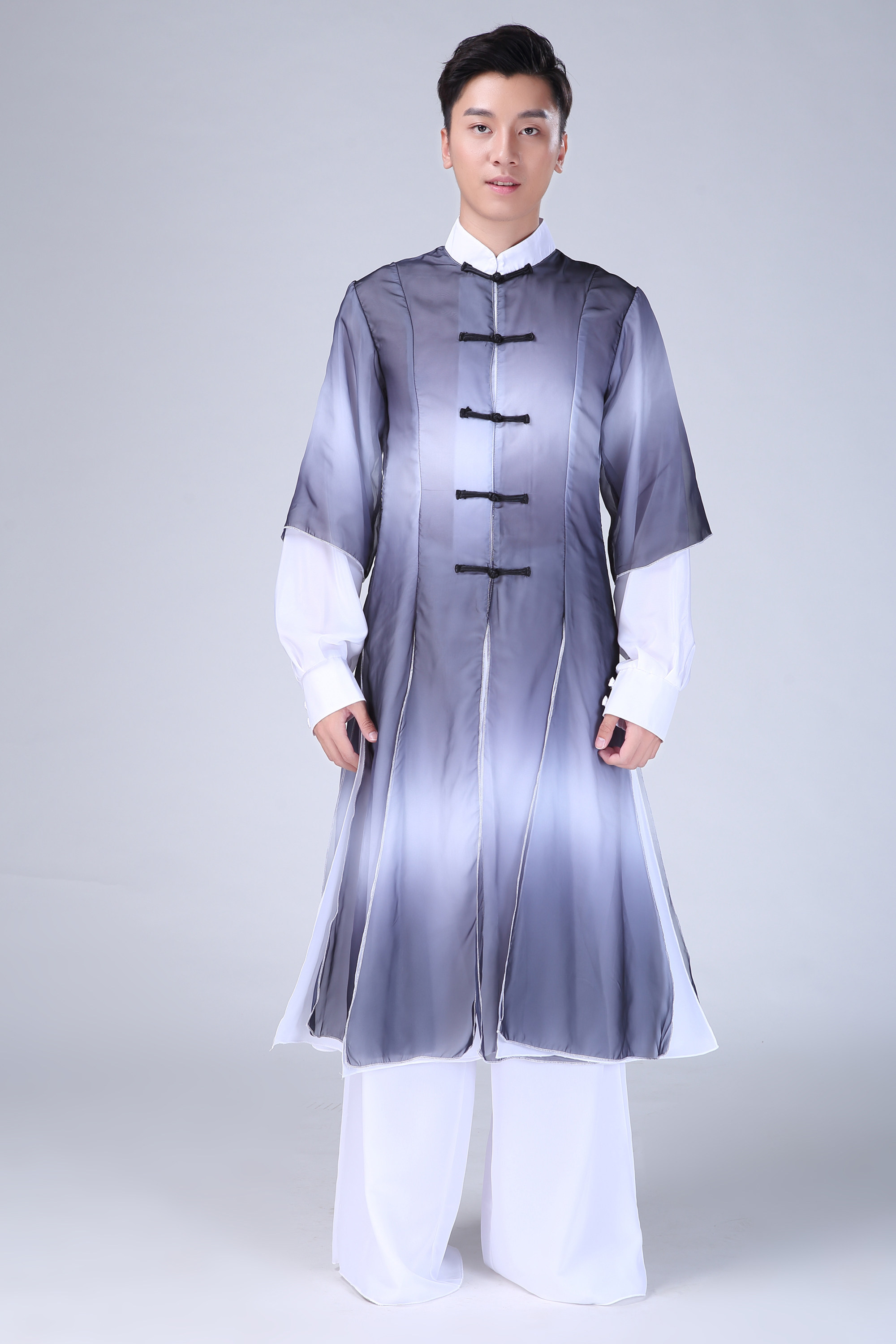 新款舞蹈水袖功夫男款龙韵舞龙古典演出服舞韵民族服装