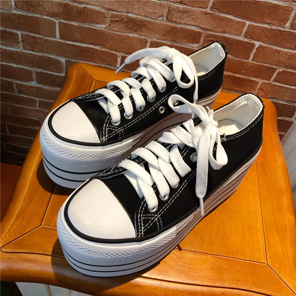 shumiaojiad店主实拍日本原宿港味eva超高高超厚底帆布鞋