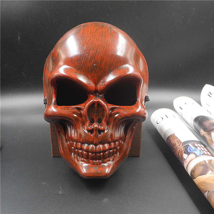 扮全脸恶灵骑士死神面罩户外绝地求生道具 万圣节骷髅头面具恐怖装