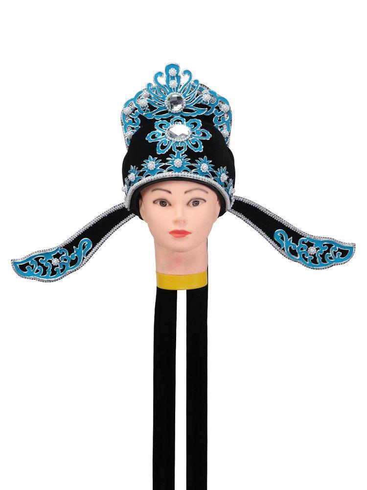 小生越剧戏剧改良帽子戏曲古装软盔头解元头饰民族服装