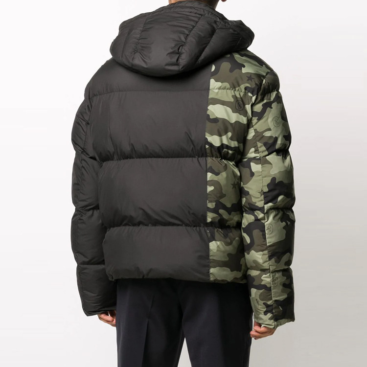 neilbarrett新款迷彩拼接加厚男士连帽羽绒服pbsp513bvp007c羽绒服