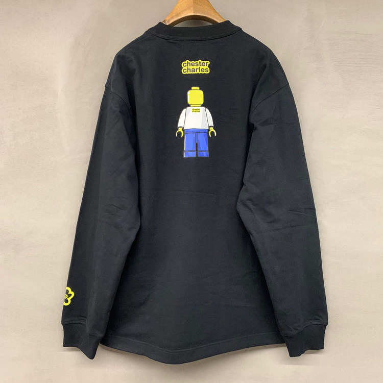 chestercharles新款卡通机器人印图女士宽松长袖t恤