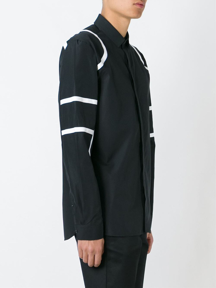 neilbarrett新款条纹秀款男士休闲长袖衬衫衬衫