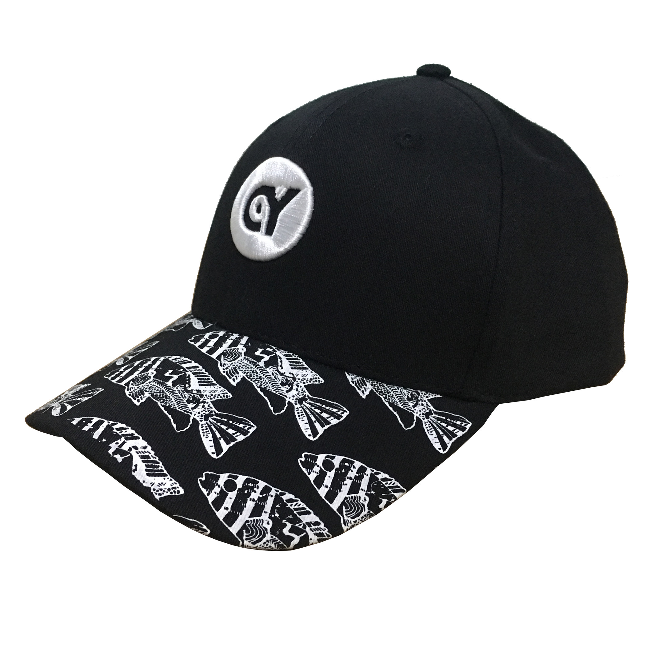crazyyoung 设计师款子非鱼系列国潮棒球帽原创印花刺绣帽子