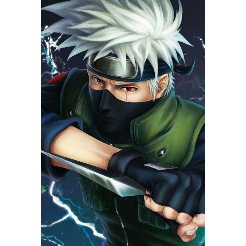 火影忍者超大海报鸣人佐助卡卡西壁纸卧室宿舍墙贴挂画装饰画定制