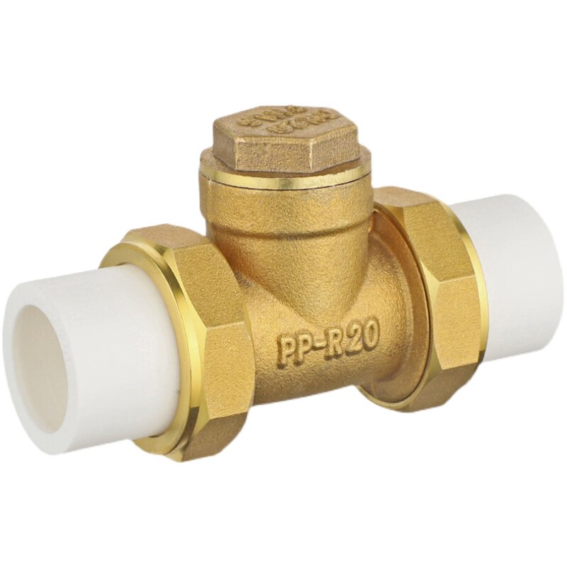 热熔止回阀4分立式20ppr水管25双活接单向逆止止回阀