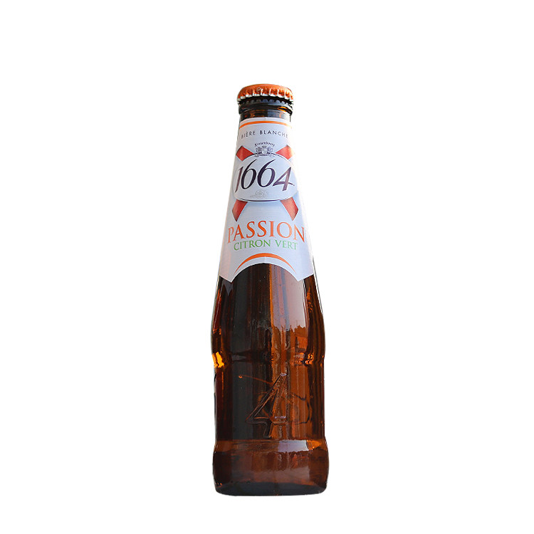 法国原装进口1664百香果啤酒passion果味啤酒250ml6瓶装前红酒业