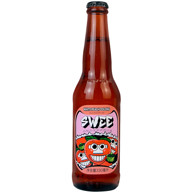 buzz蜂狂精酿果味啤酒中国精酿白桃乌龙西打酒24瓶整箱装
