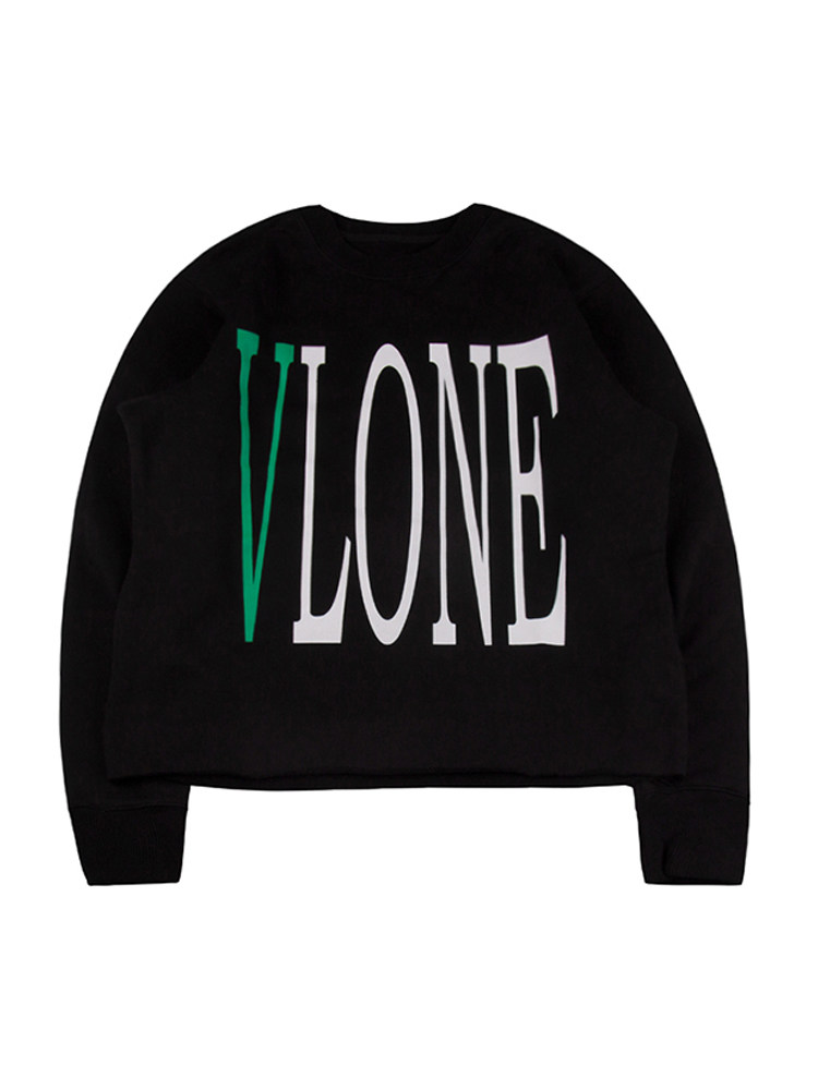 vlone 潮牌pop up游击店限定 friends情侣大v圆领无帽长袖卫衣男