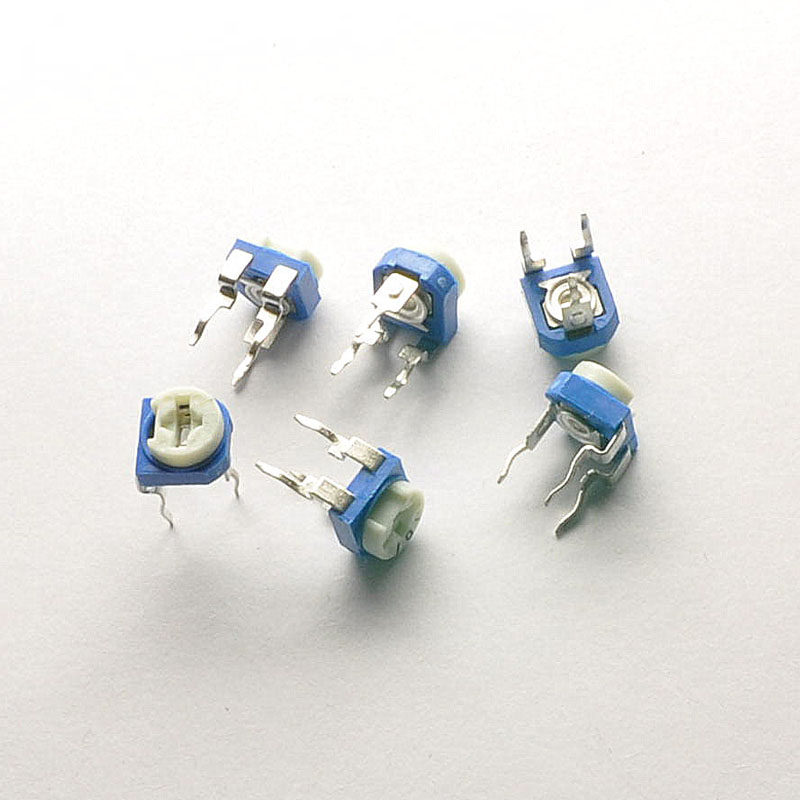松藤卧式蓝白可调电阻电位器102-1k50个电位器