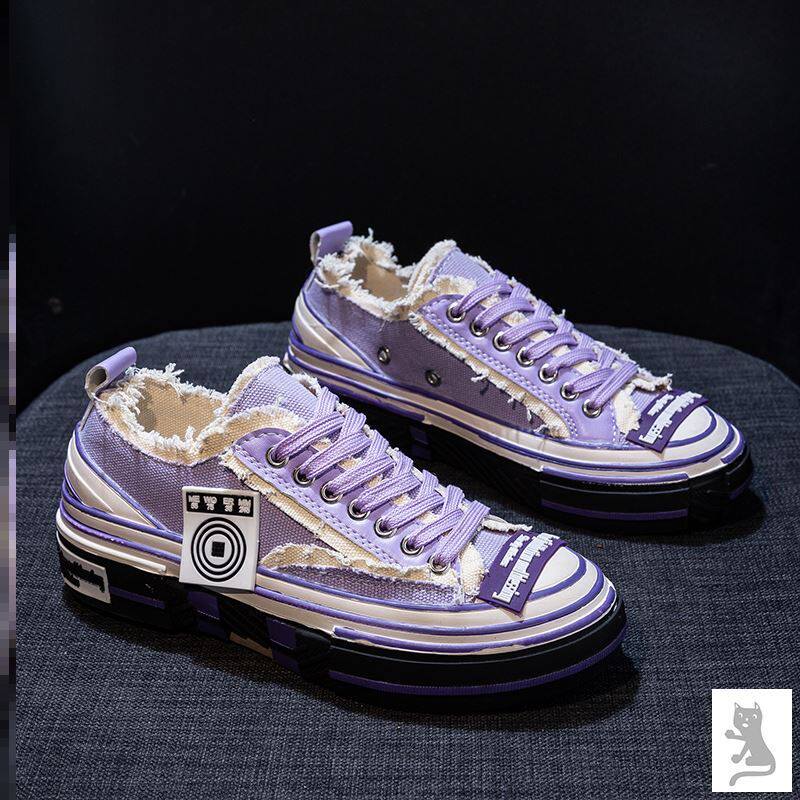 流浪鞋女厚底做旧运动板鞋单鞋脏脏鞋帆布鞋