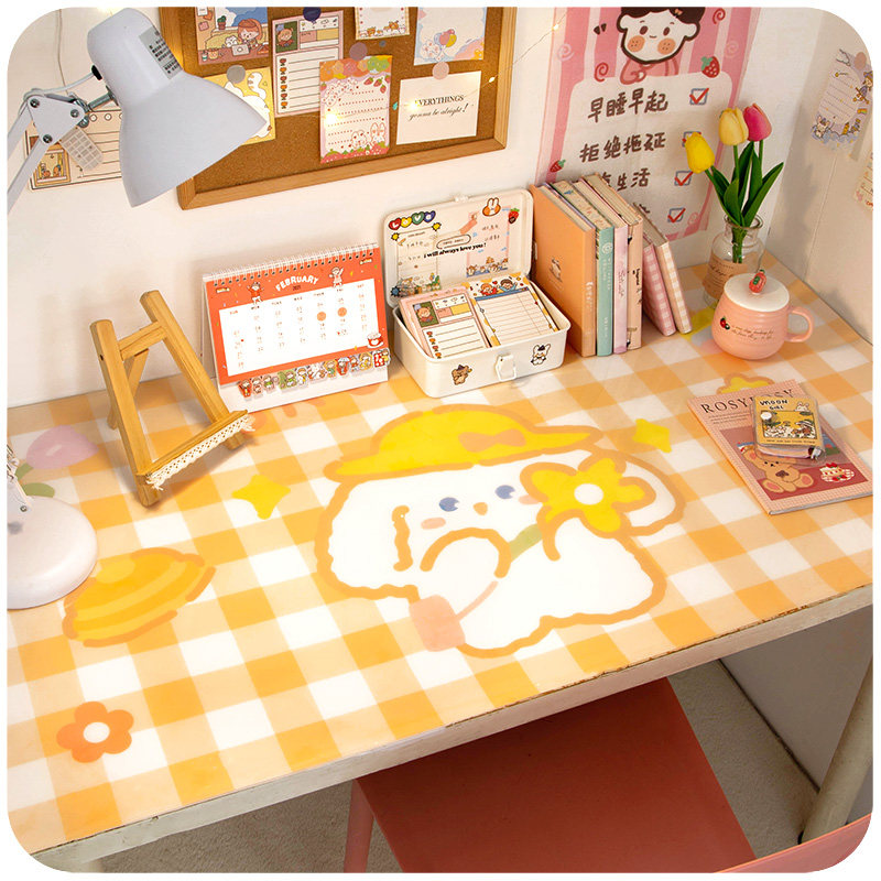 桌垫默默爱pvc防水少女ins学生儿童学习书桌桌布