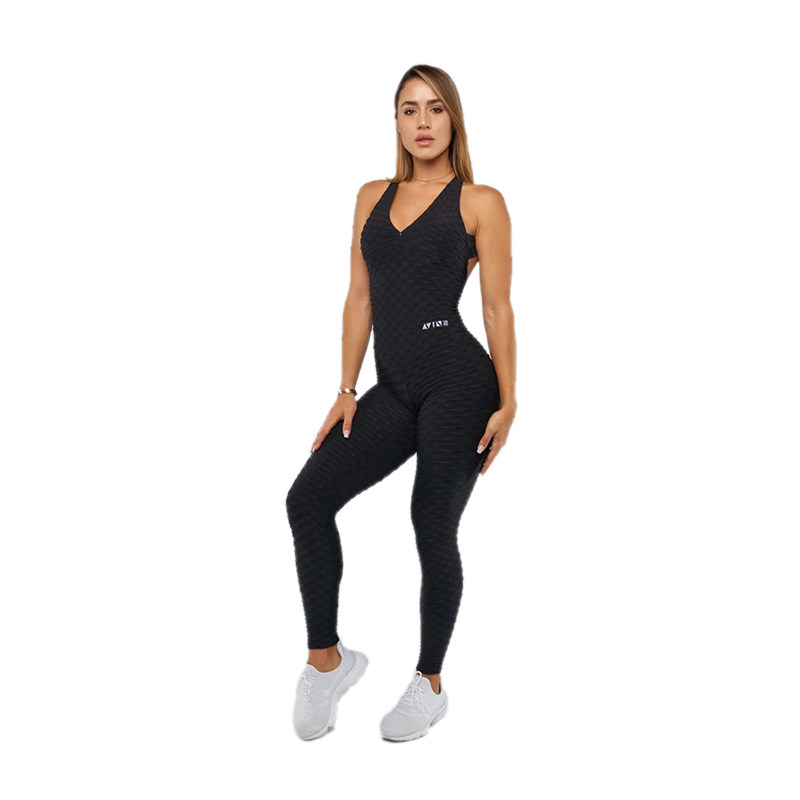 代购现货anllelasagraavine运动健身高腰蜜桃瑜伽连体衣