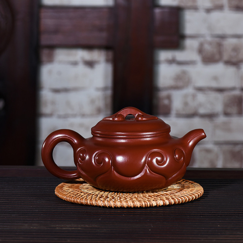 宜兴正宗紫砂壶国工纯全手工丁山原矿大红红袍茶壶
