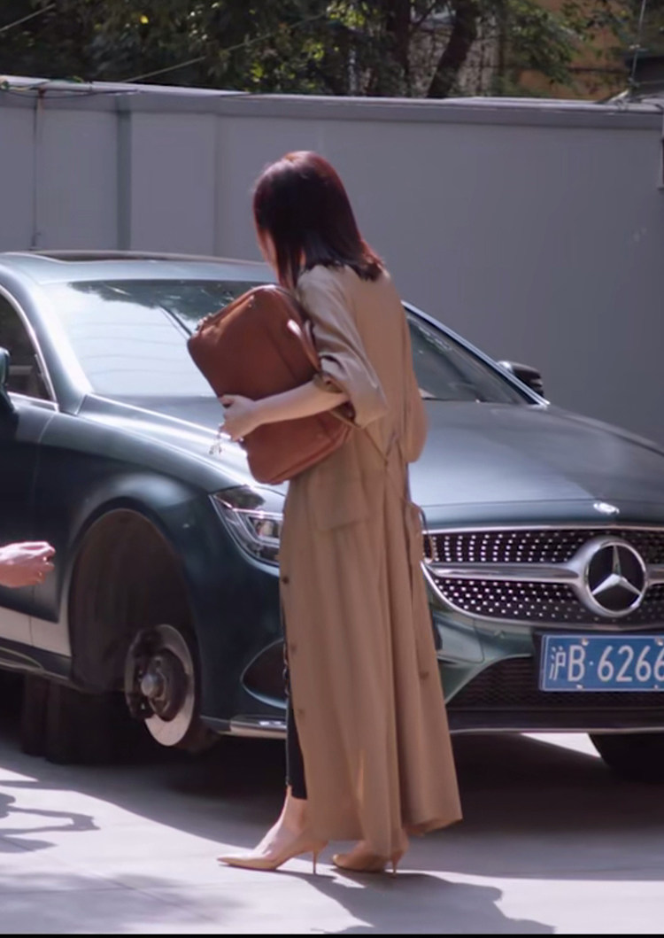 2021春秋新款女装秦岚同设计设计师师长过膝风衣风衣