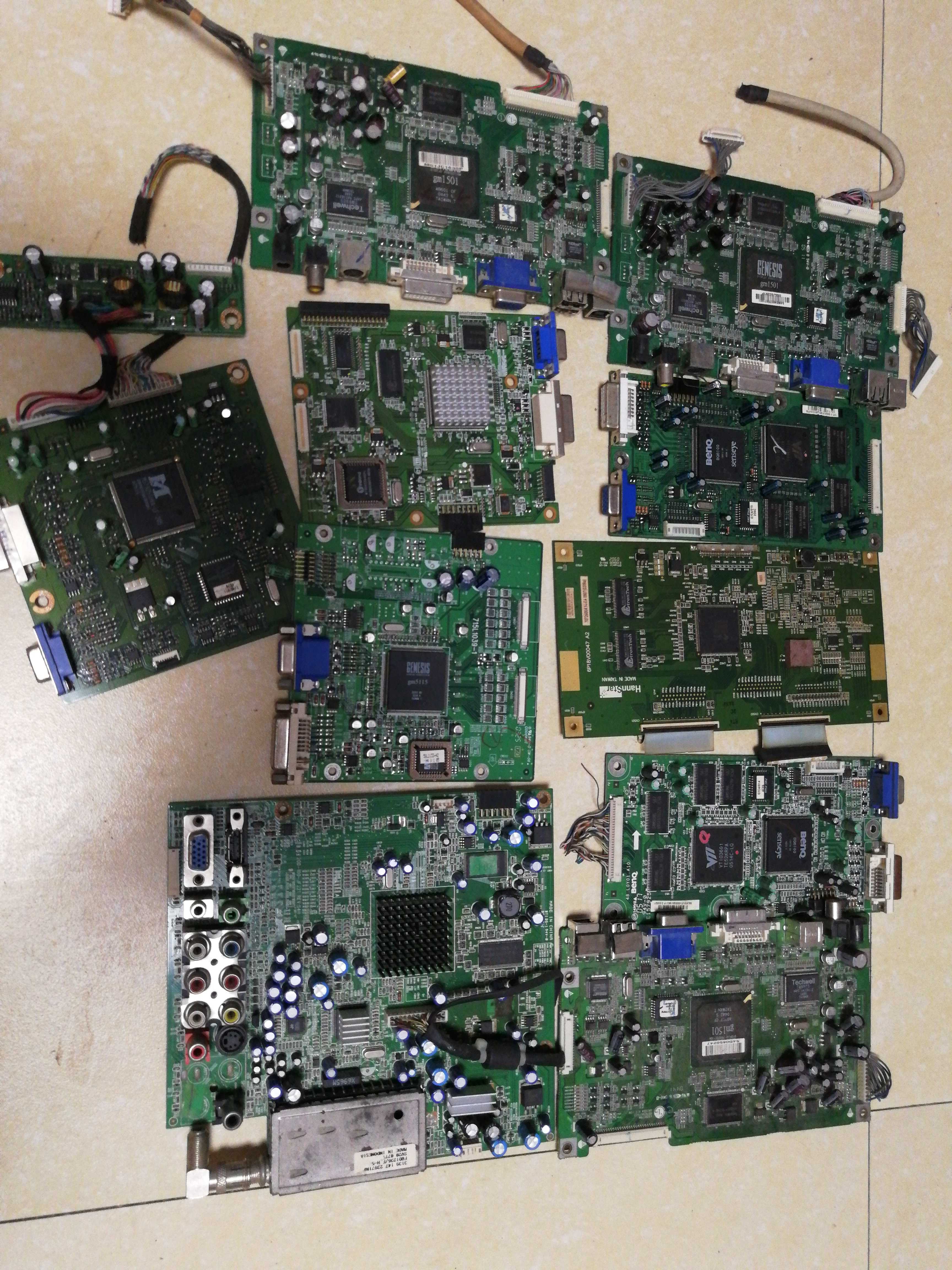 驱动电视机主板电路板报废炼金显示器件