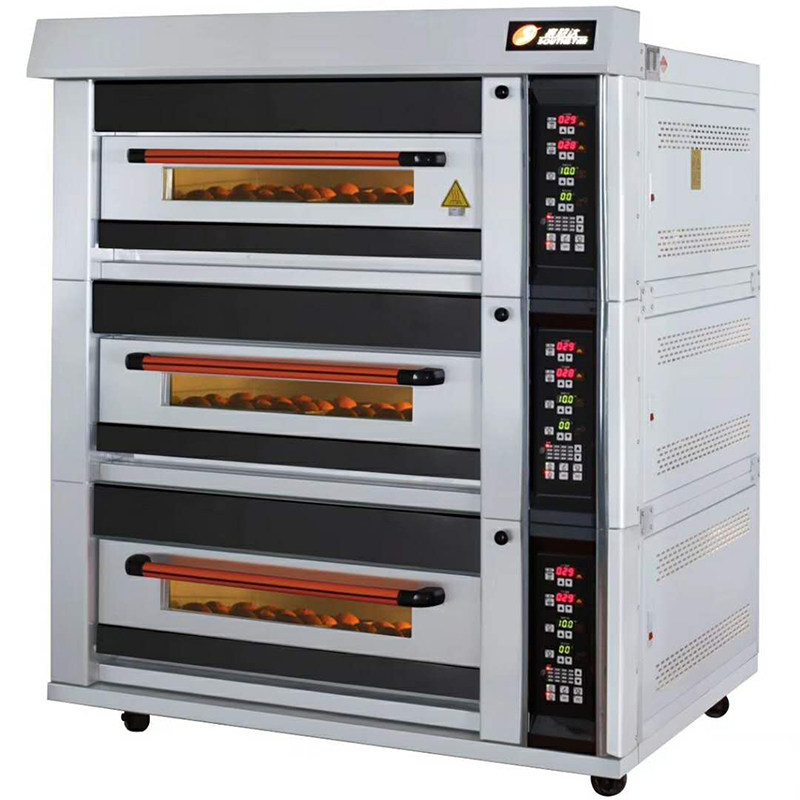 赛思达商用电烤箱nfd-60fi 三层六盘电脑版烤炉 大型烘焙蛋糕烘炉