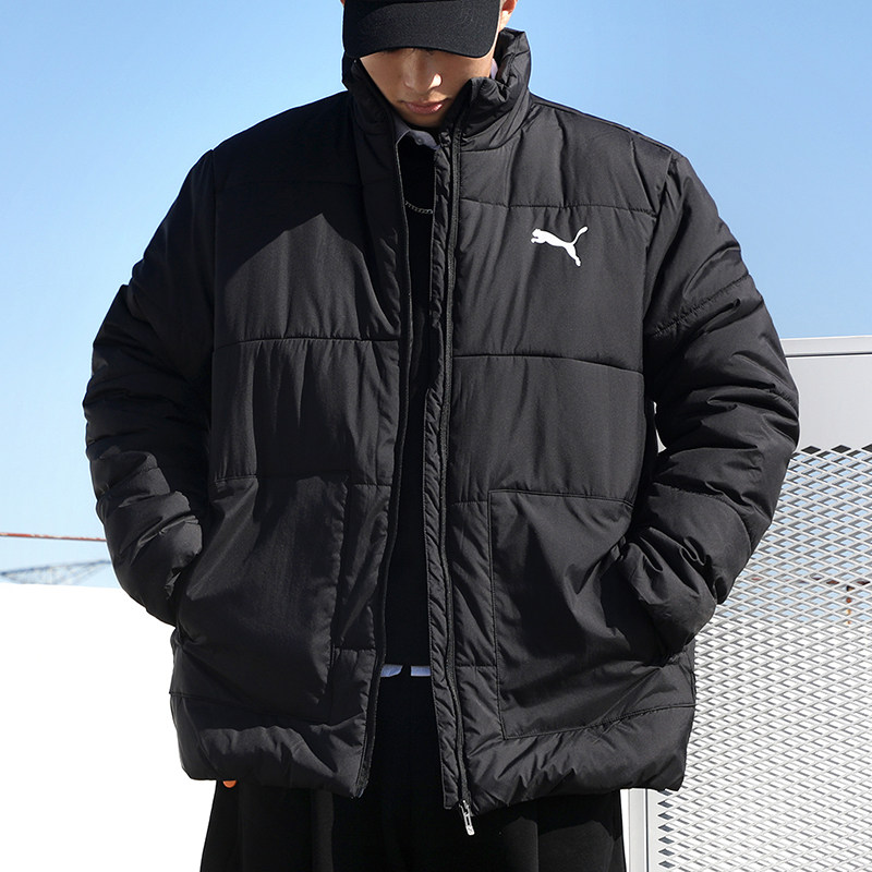 puma彪马棉服男运动2021秋冬新款立领保暖休闲服棉服防风衣外套男