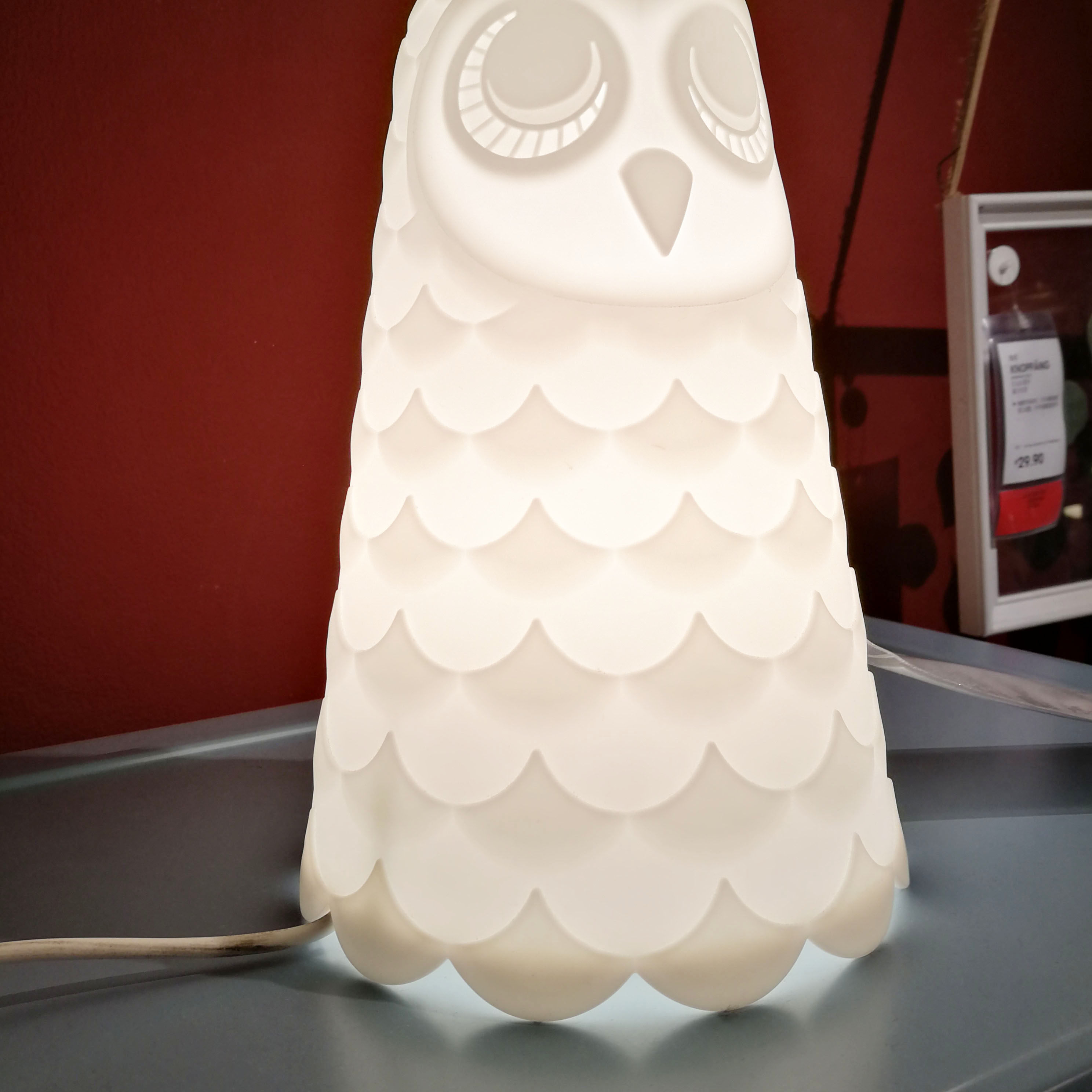 台灯宜家斯诺诺博装饰床头头灯白色猫头鹰国内装饰台灯