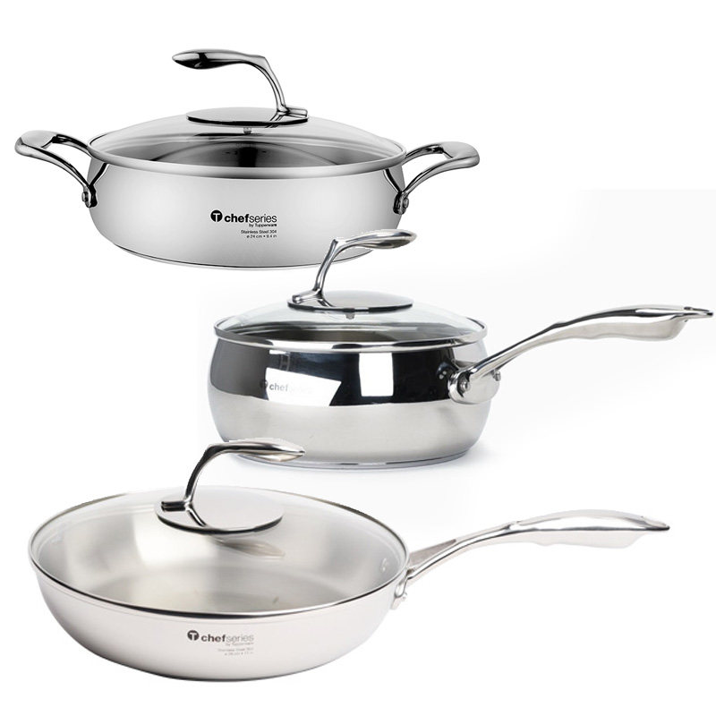 特百惠通用旗舰店电磁燃气官方炒锅28升汤炒锅浅锅煎锅