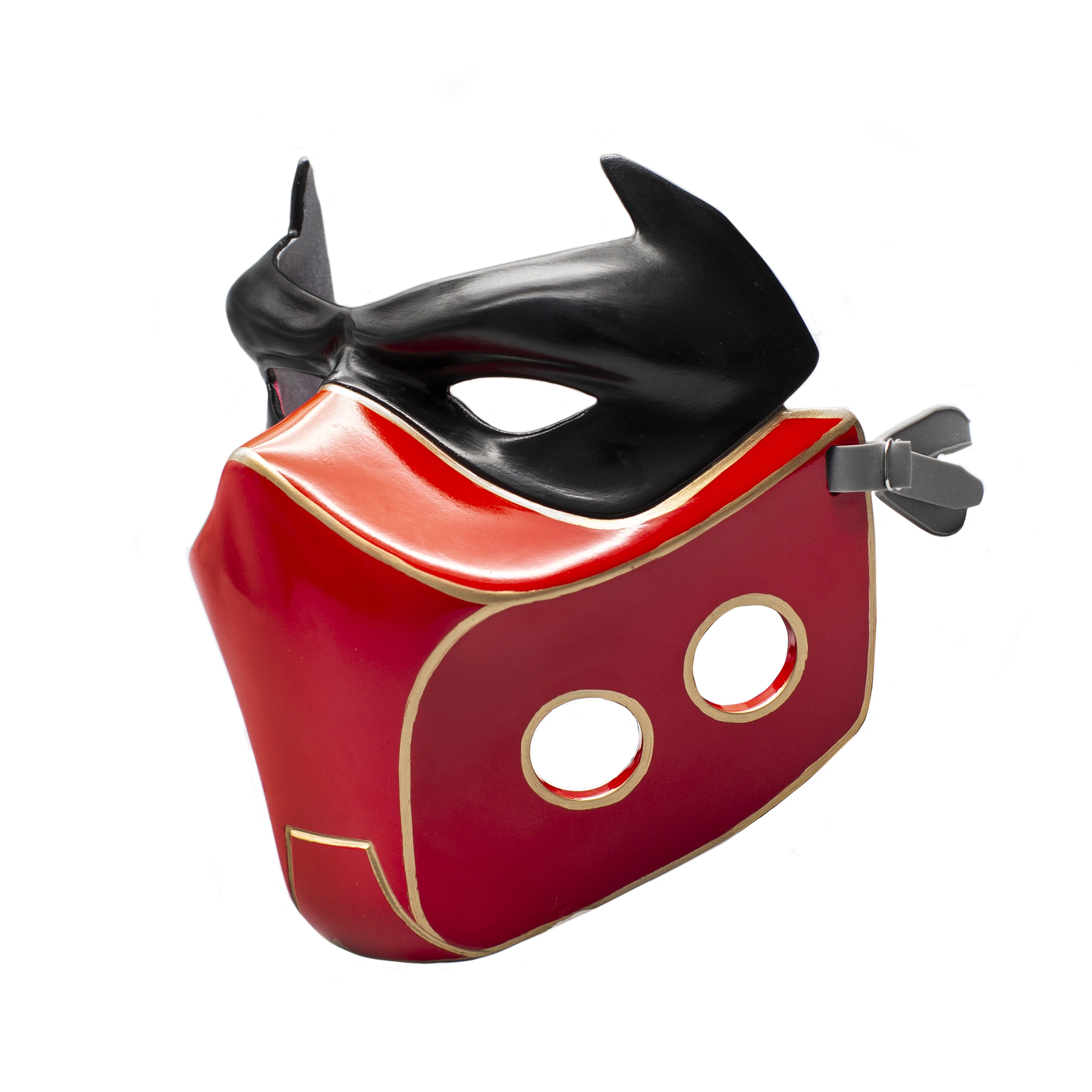 头盔redhood红头头罩红帽火魔罗宾面罩蝙蝠侠cosplay配件