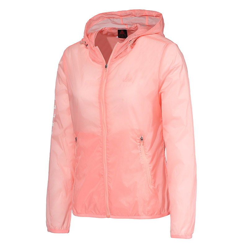 匹克2018秋季新款女士运动服潮流速干超轻防风户外休闲连帽外套女