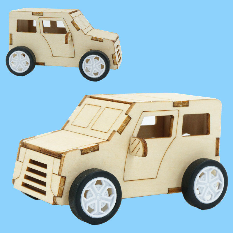 小学生手工科技制作创意发明拉线回力小车自制科学实验