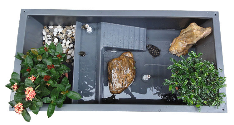 水龟繁殖箱塑料龟缸乌龟饲养盒草龟龟箱特大号种龟养殖箱石龟池