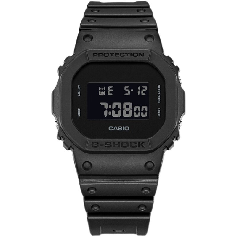 casio卡西欧复古小方块gshock黑武士运动男士电子手表dw5600bb