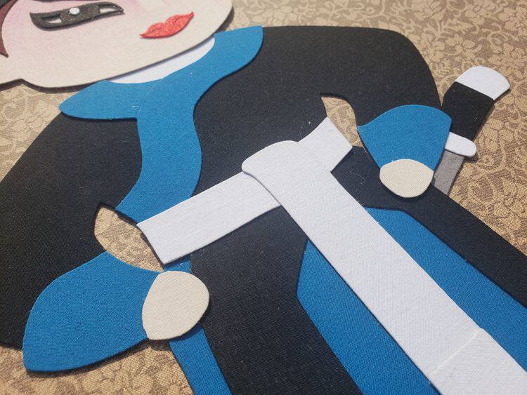 人物戏曲京剧diy手工布艺拼布免剪材料贴画缝纫diy材料套装