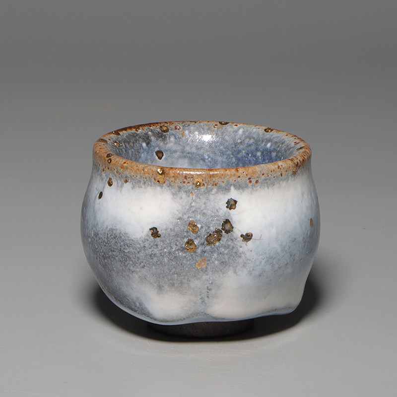 台湾金水开片手工个人志野杯彩釉陶艺华宇余华宇茶杯