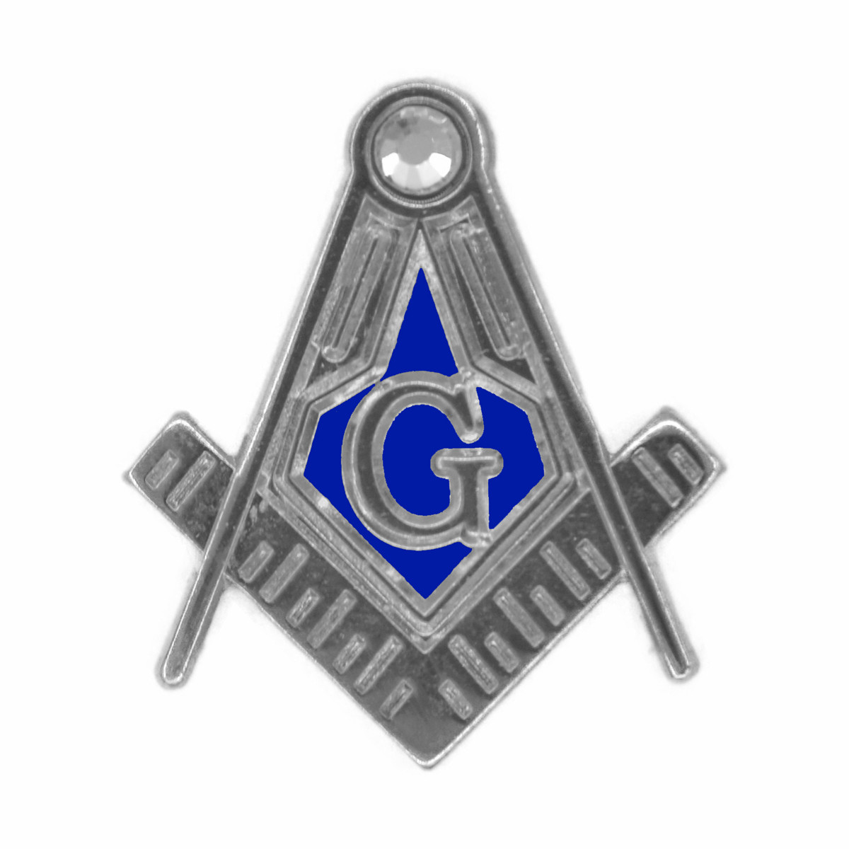 美生会masonic自由石匠圆规尺子镀金镶水钻基础会员徽章男士胸针