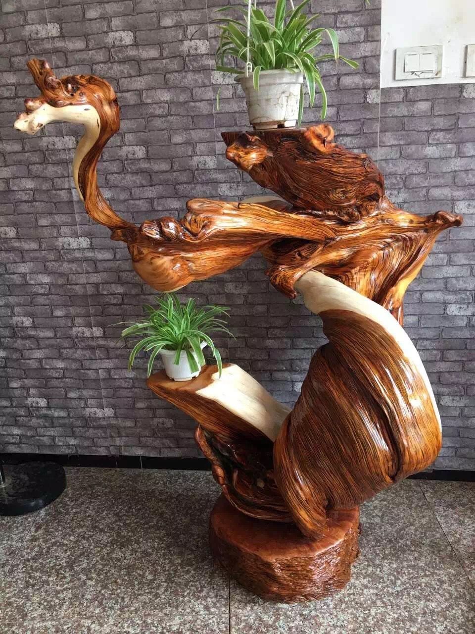 太行崖柏根雕客厅摆件陈化天然随形随型山水摆件