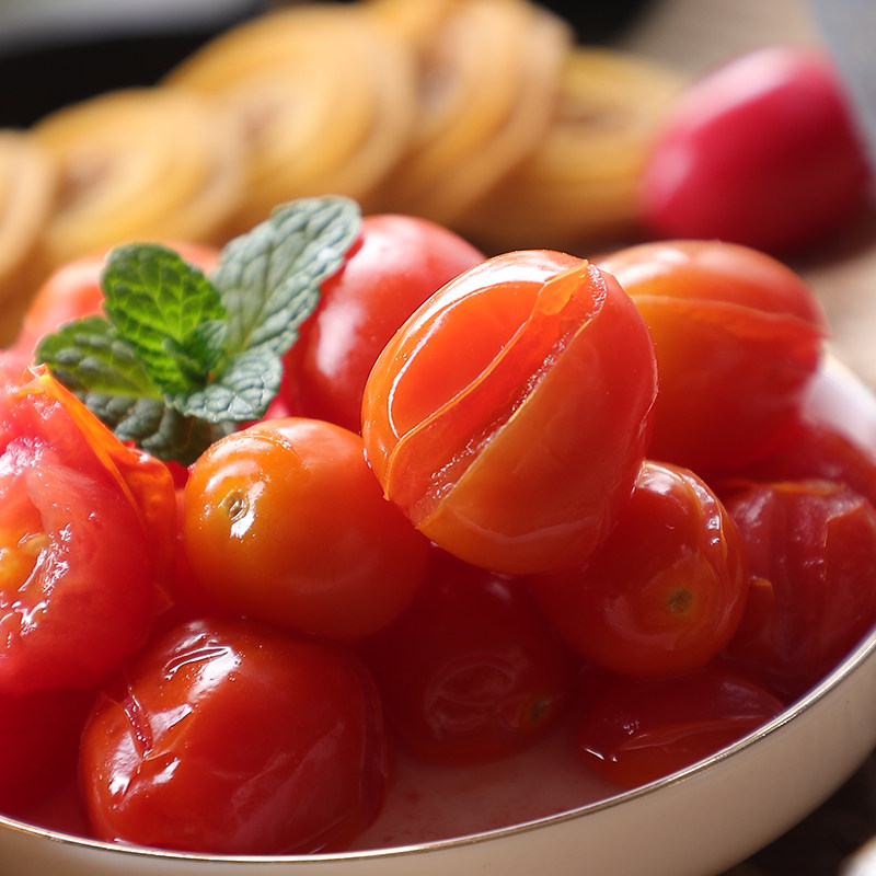 俄罗斯进口酸口柿子小番茄越南腌制圣女果俄式泡菜水果罐头