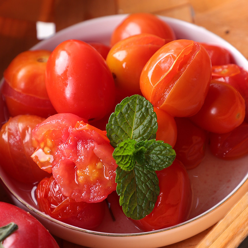 俄罗斯进口酸口柿子小番茄越南腌制圣女果俄式泡菜水果罐头