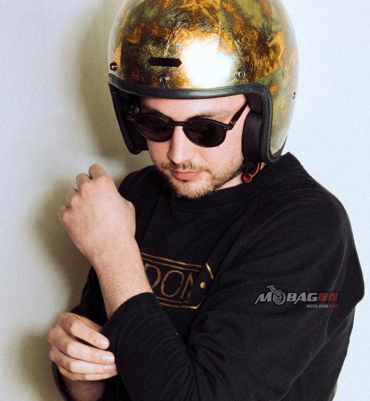 英国hedon男女复古碳纤维哈雷头盔凯旋vespa印第安摩托车头盔