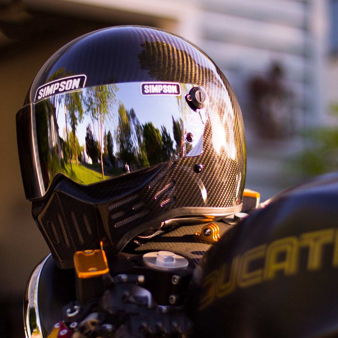 美国进口simpson辛普森m30bandit头盔镜片电镀黑色风镜