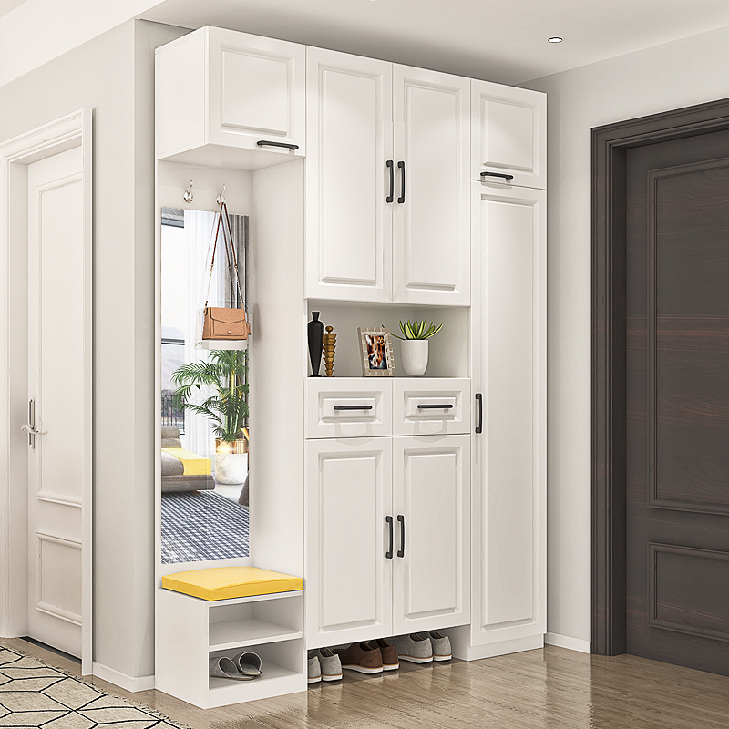 现代简约鞋柜到顶玄关一体客厅门厅家用门口大容量鞋柜