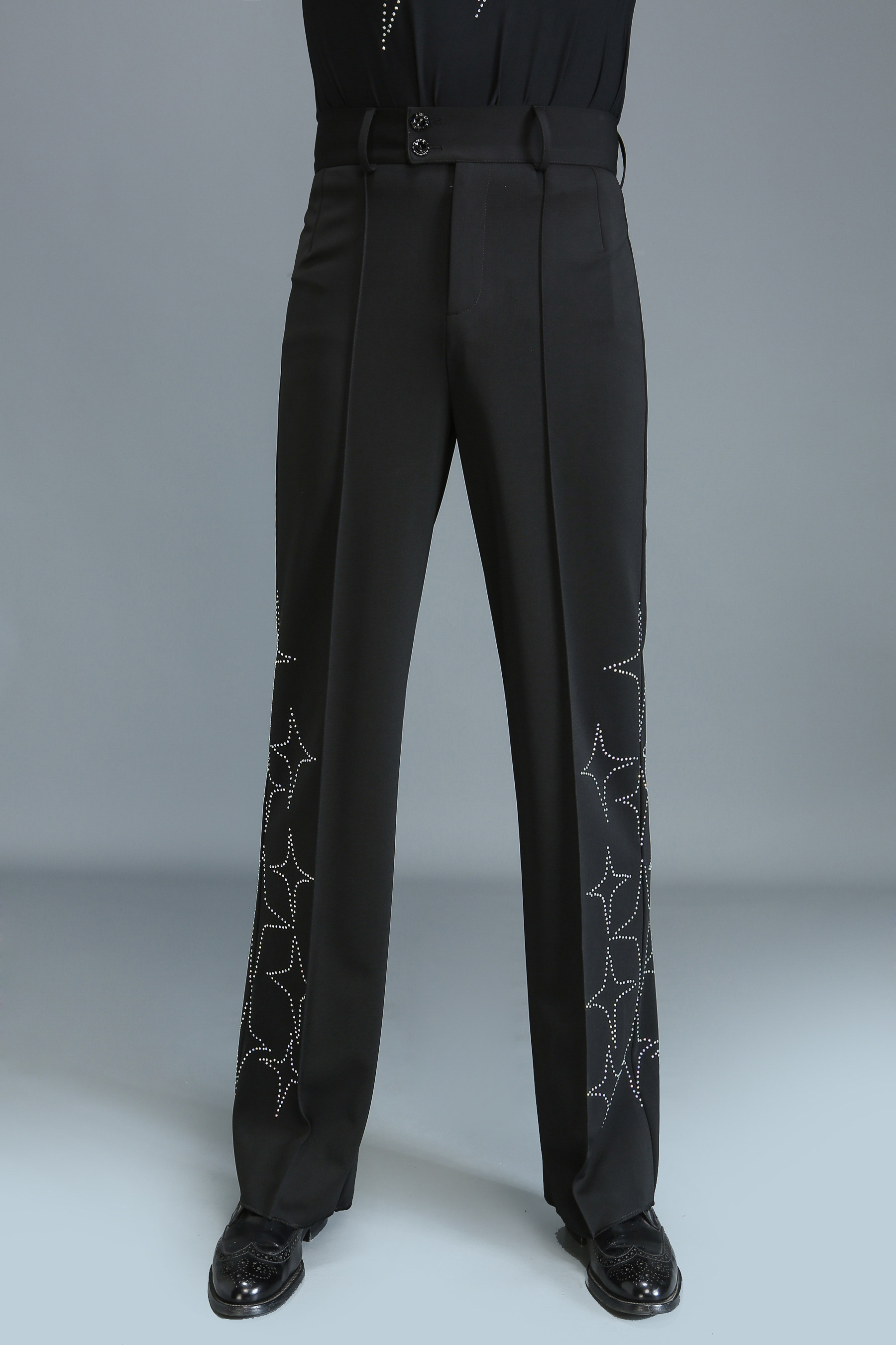 舞蹈裤男男士宽松拉丁舞摩登舞裤男国标舞交谊舞拉丁舞下装